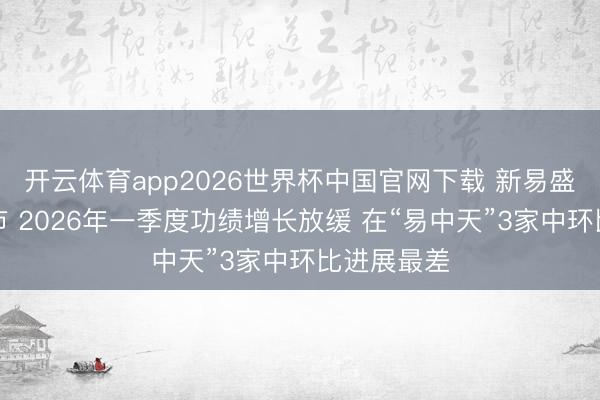 开云体育app2026世界杯中国官网下载 新易盛拟赴港上市 2026年一季度功绩增长放缓 在“易中天”3家中环比进展最差